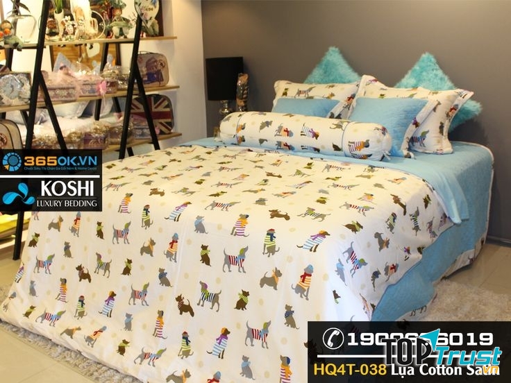 Bộ drap Hàn Quốc đáng yêu, màu sắc nhã nhặn