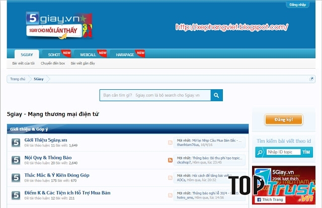 Giao diện 5giay.vn