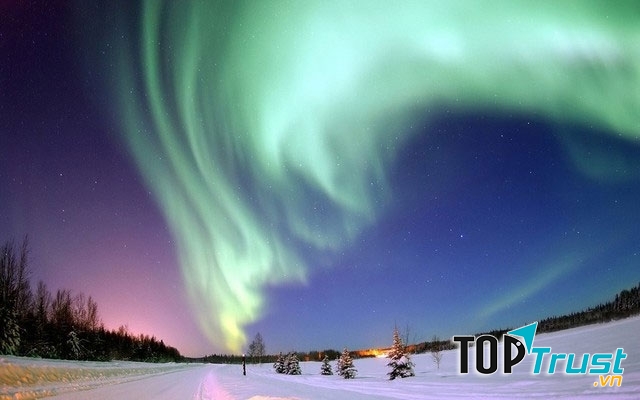 Cảnh Bắc cực quang kì diệu tại Alaska