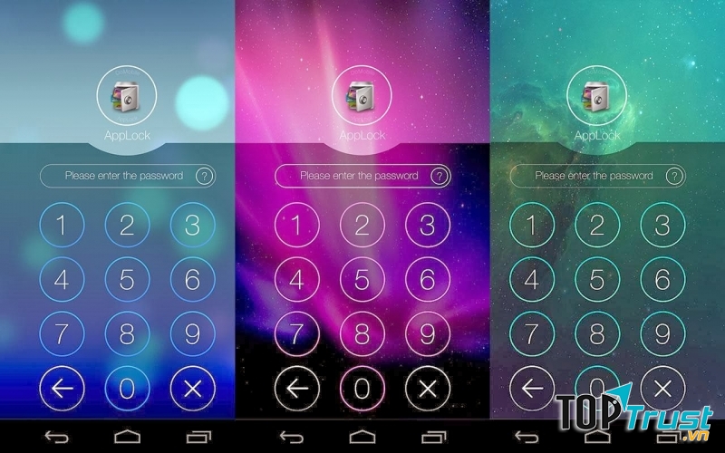 Giao diện của người dùng khi sử dụng AppLock