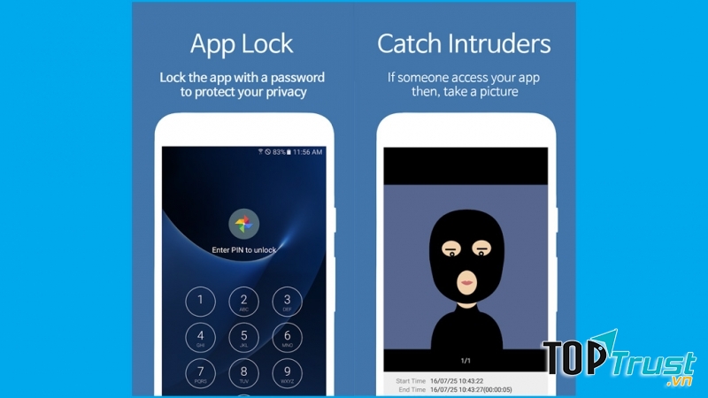 Giao diện khóa của AppLock - Fingerprint