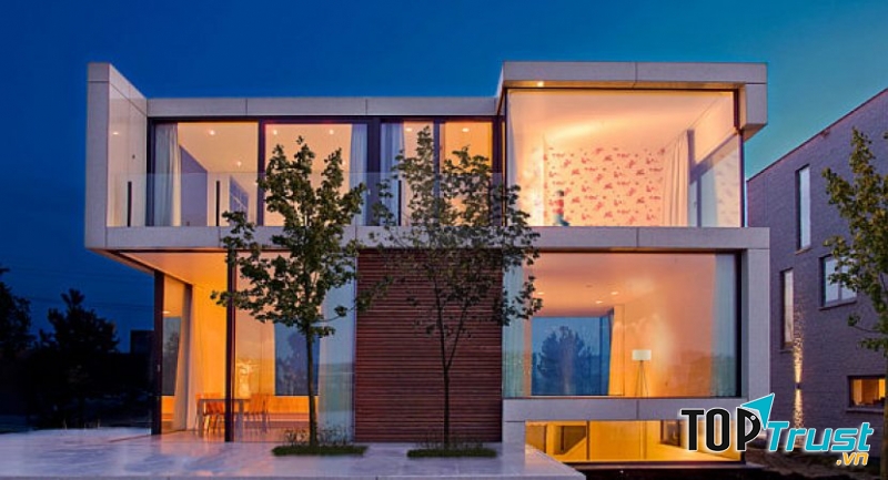 Biệt thự S2 với khuôn viên cây xanh thoáng mát.