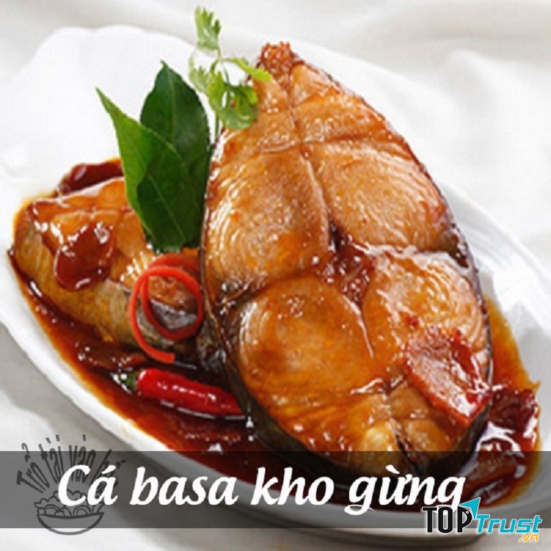 Cá basa kho gừng.