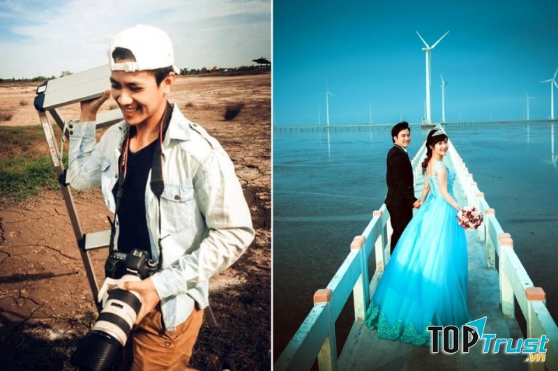 Bộ ảnh cưới chụp tại cánh đồng điện gió Bạc Liêu