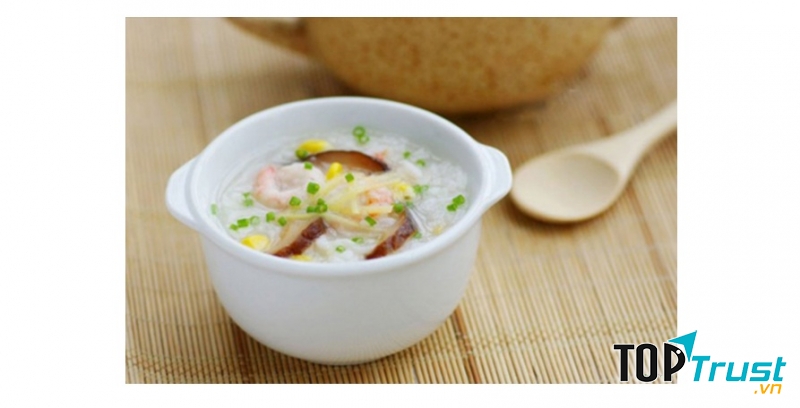 Cháo tôm nấm