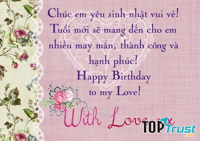 Mừng sinh nhật người anh yêu