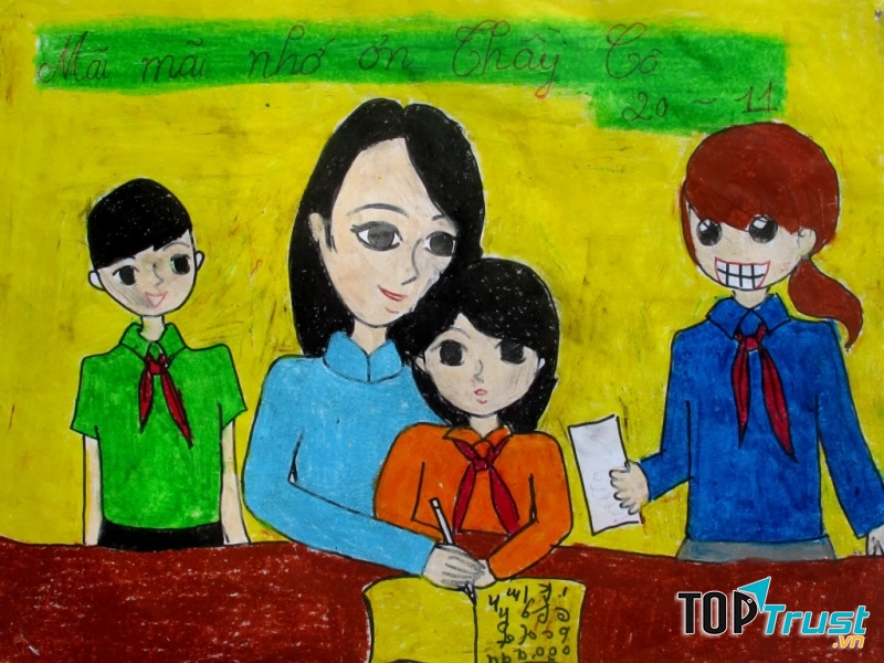 Cô và trò trong lớp học