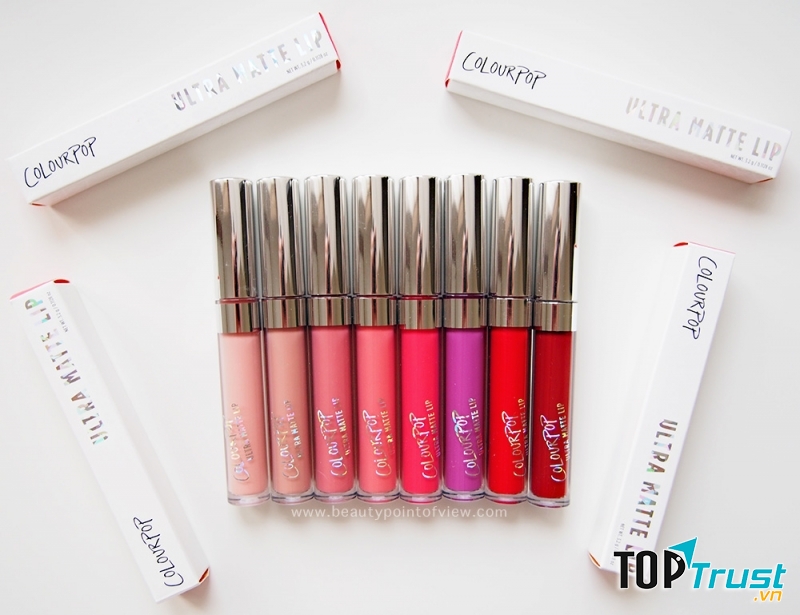 Colourpop Ultra Matte Colors.