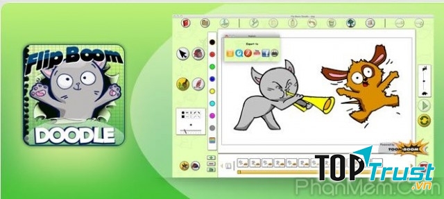 Flip Boom Doodle giúp bạn hoàn thiện mọi công đoạn làm phim hoạt hình