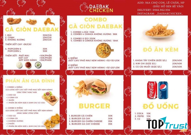 Gà rán Daebak Chicken: