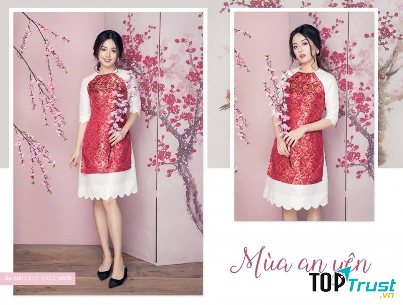 Một set áo dài cách tân có giá 460.000 đồng rất phù hợp với không khí Tết
