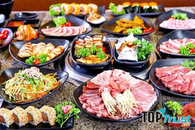 Hàn Quốc Quán có rất nhiều món tự chọn