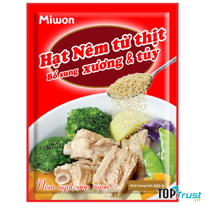 hạt nêm từ thịt bổ sung xương và tủy Miwon