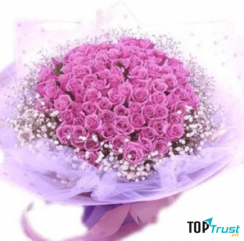 Màu tím dịu dàng - tặng kèm thiệp hoặc banner chúc mừng trị giá 20 000 đồng