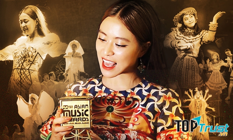 Hoàng Thùy Linh đoạt được cup tại lễ trao giải âm nhạc Hàn Quốc Mnet Asian Music Awards 2019 (MAMA 2019)