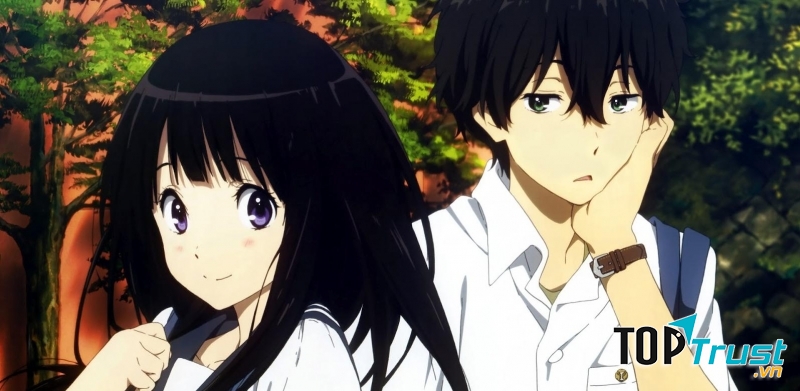 Hai nhân vật trong bản anime chuyển thể của Hyoka