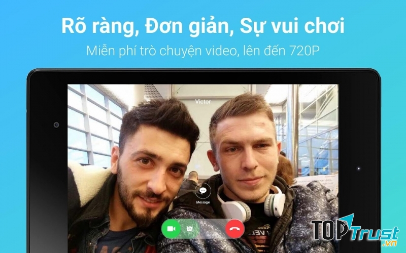 Justalk là một ứng dụng tập trung vào mục đích chủ yếu là gọi video bằng việc kết nối với tài khoản Facebook