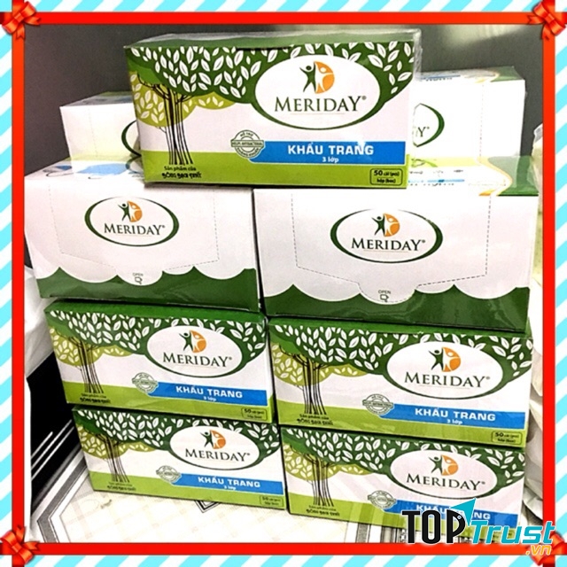 Khẩu trang than hoạt tính 4 lớp Meriday