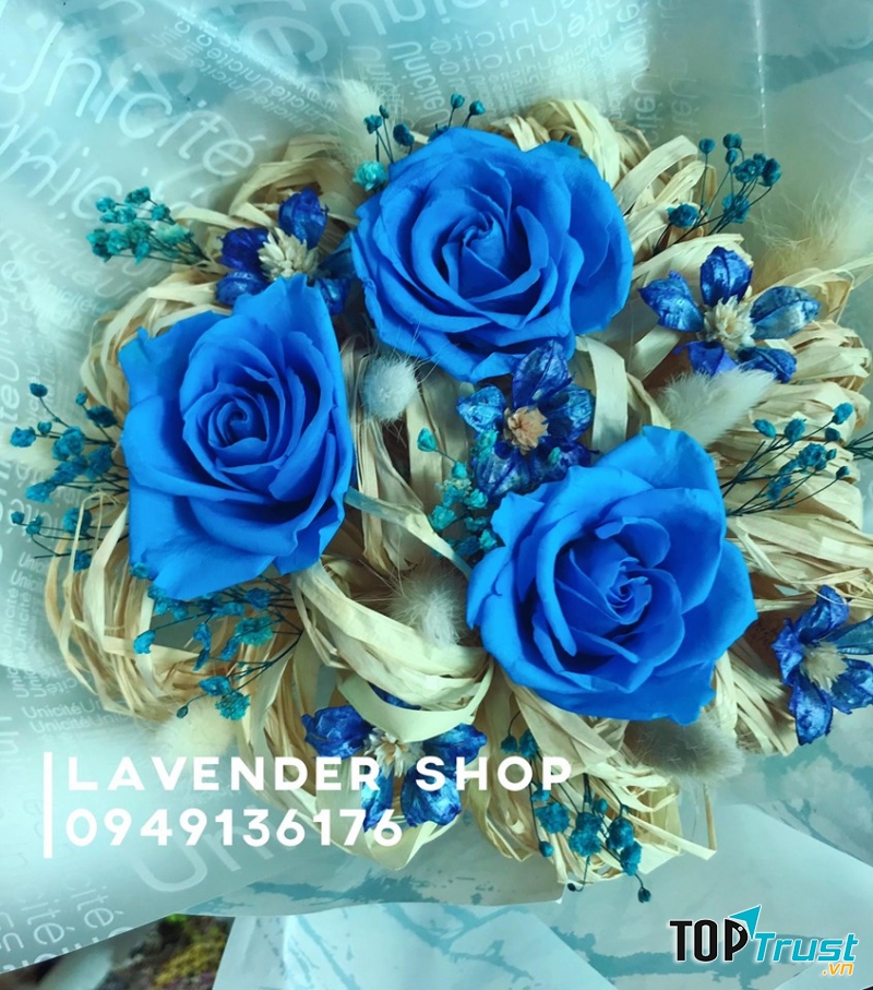 Hoa hồng xanh tại Lavender Shop
