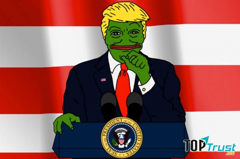 Bức biếm họa về Donald Trump dưới hình ảnh của Pepe the Frog