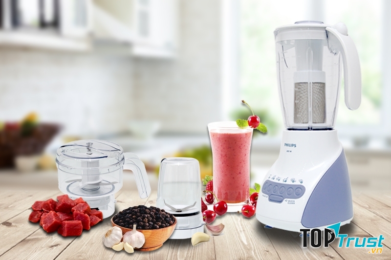 Máy xay sinh tố Philips HR2118 có tới 5 chức năng xay khác nhau bởi sự đa dạng trong tốc độ xay