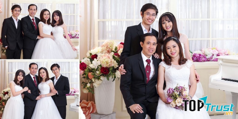 Chụp ảnh gia đình kỷ niệm ngày cưới