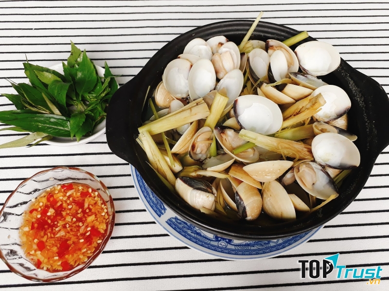 Nghêu hấp thơm ngon, lạ miệng