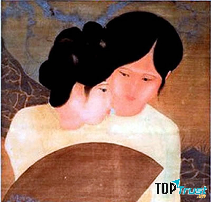 Tranh “Đôi bạn” của họa sĩ Nguyễn Tường Lân.