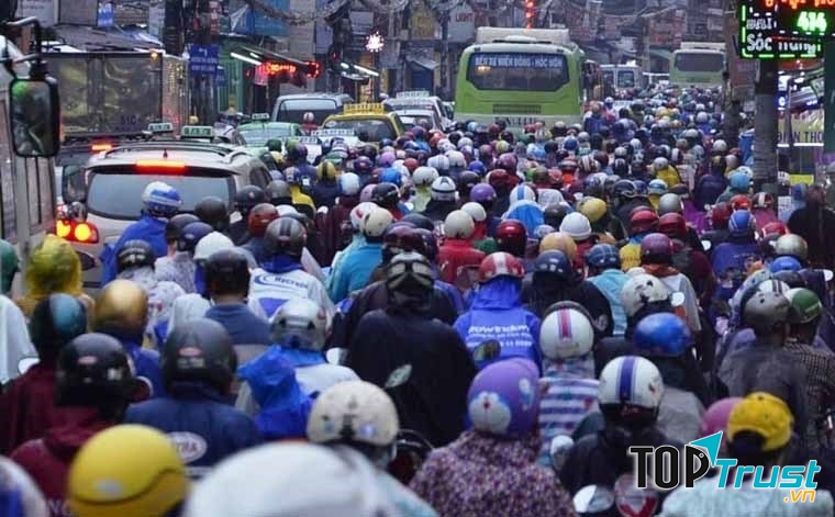 Xe di chuyển chậm chạp