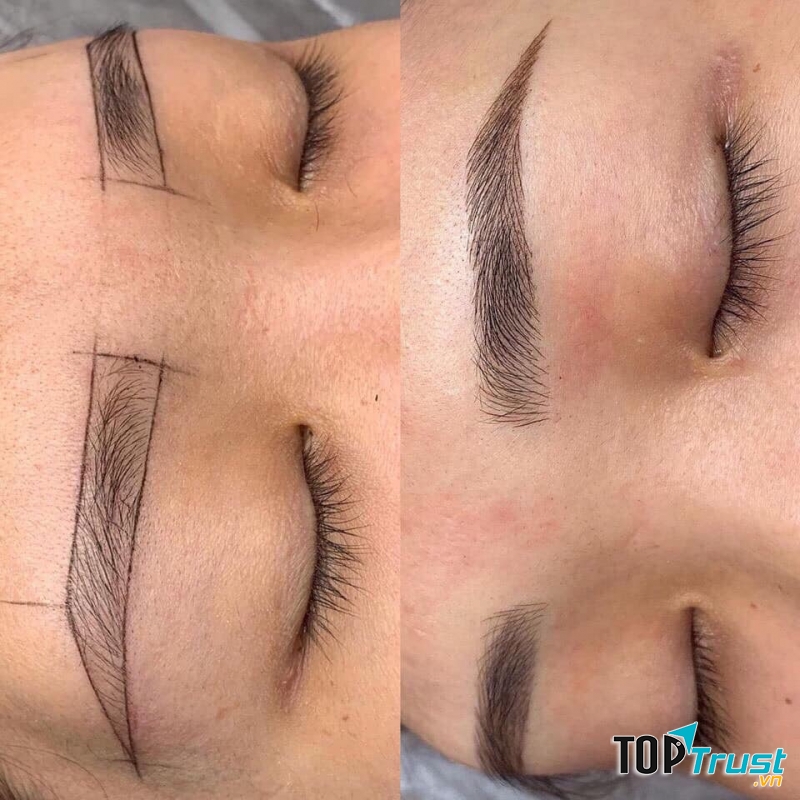 Nova Spa Gia Lai điêu khắc chân mày phẩy sợi