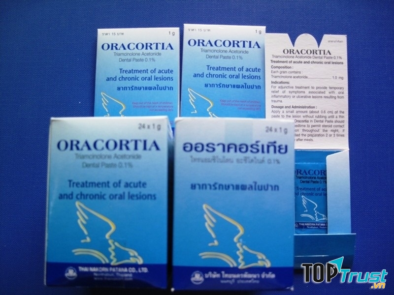 Thuốc bôi nhiệt miệng Oracortia