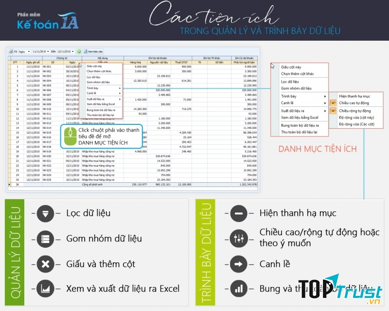 Phần mềm kế toán 1A - Lựa chọn uy tín dành cho bạn