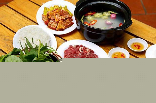 Thịt trâu nhúng mẻ