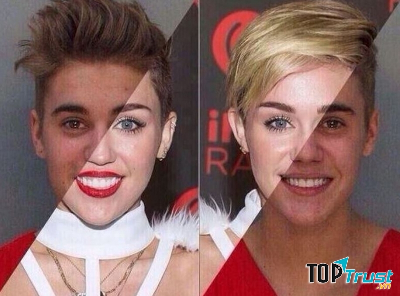 Justin Bieber và Miley Cyrus