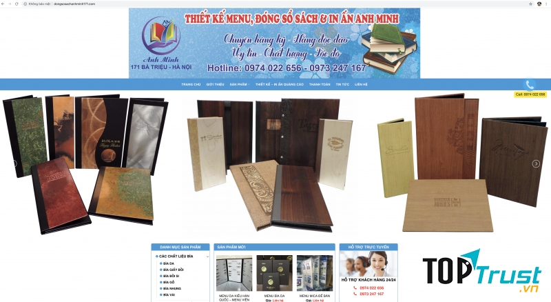 Thiết kế in menu ANH MINH