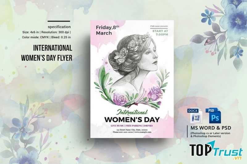 Mẫu banner thiết kế ngày 8/3