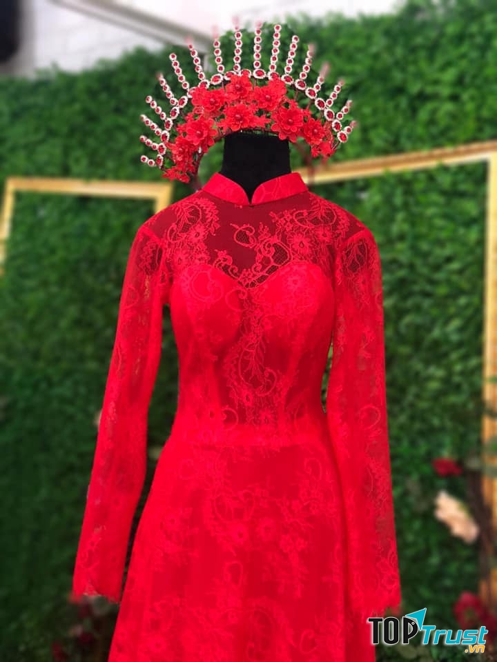 Mẫu áo dài cưới hỏi tại Tiny Trần Studio