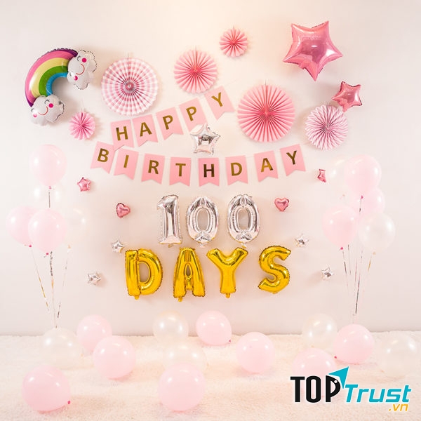 Set trang trí sinh nhật dành cho bé gái