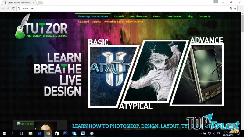 Đây là giao diện chính của website