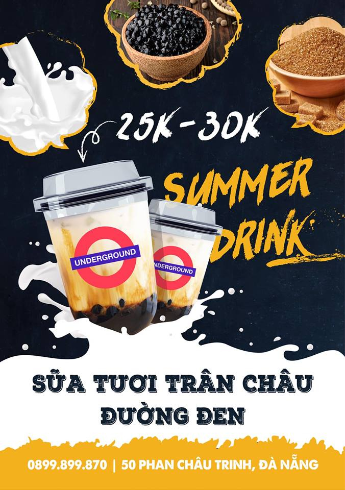 Sữa tươi trần châu đường đen phong vị UnderGround