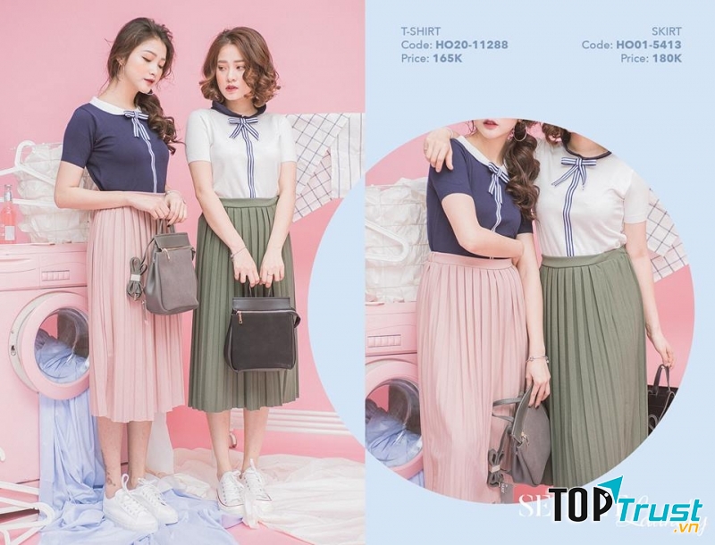 Chân váy xòe dài xếp ly là lựa chọn lý tưởng cho các tín đồ mê thời trang