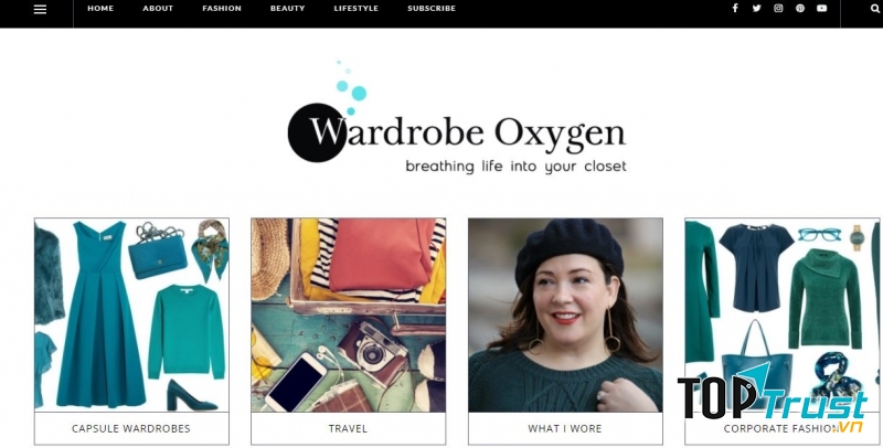 Website của Wardrobe Oxygen