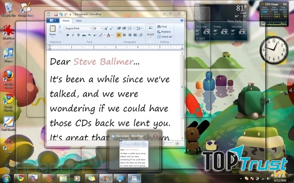 Windows + T sẽ giúp bạn chuyển đến từng ứng dụng  trên Taskbar
