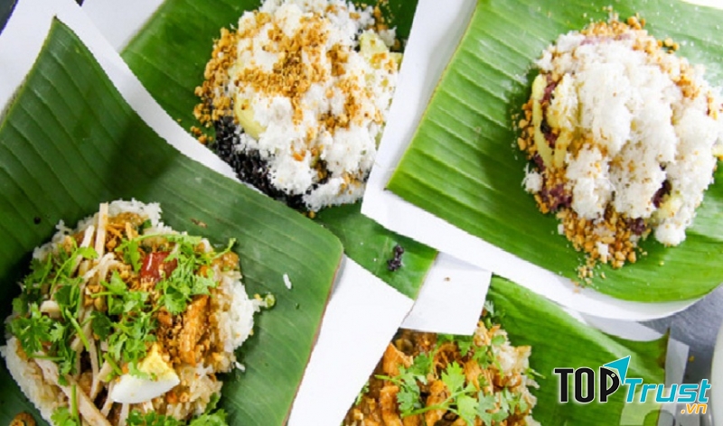 Quán có rất nhiều loại xôi