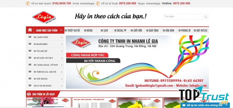 Xưởng in nhanh Lê Gia