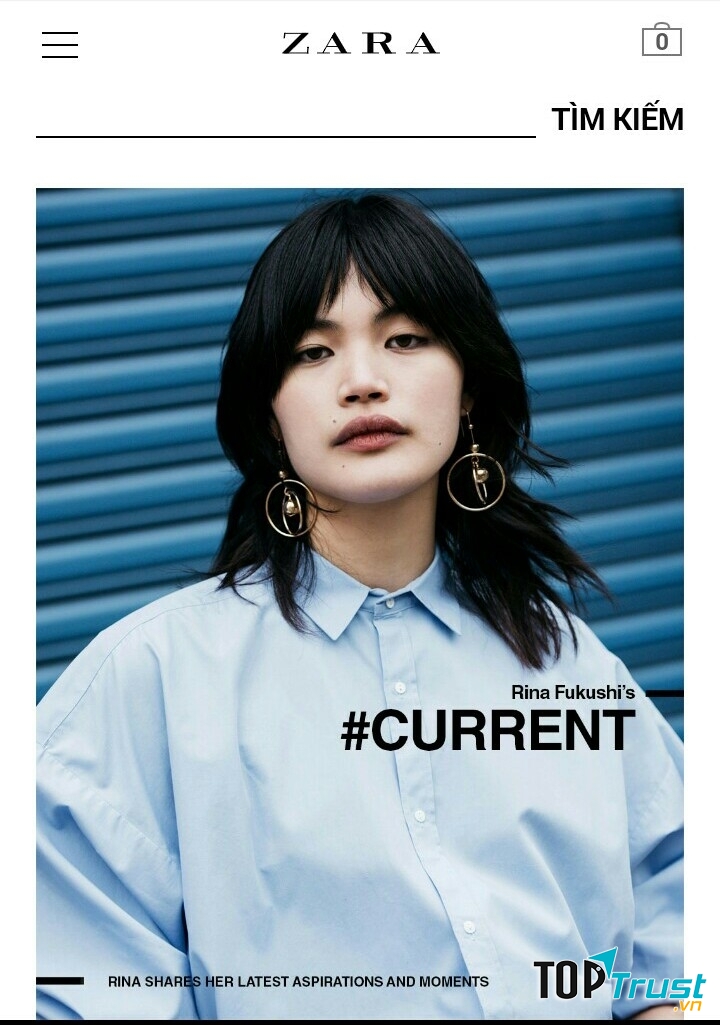 Trang web bán hàng uy tín ở Mỹ ZARA.