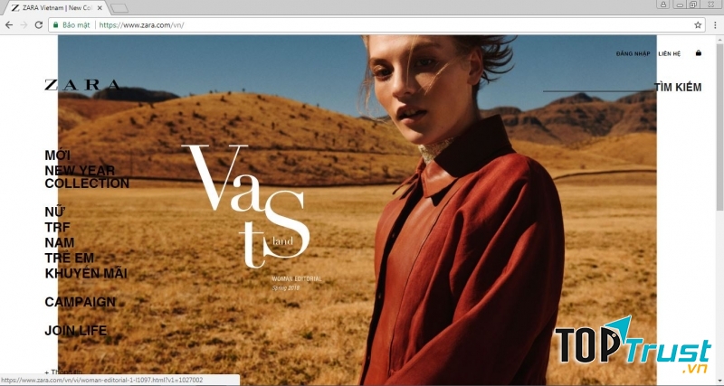 Website của Zara