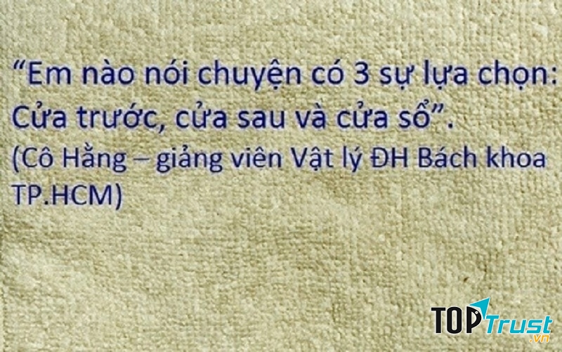 Cô giáo có những lựa chọn rõ ràng và cứng rắn quá
