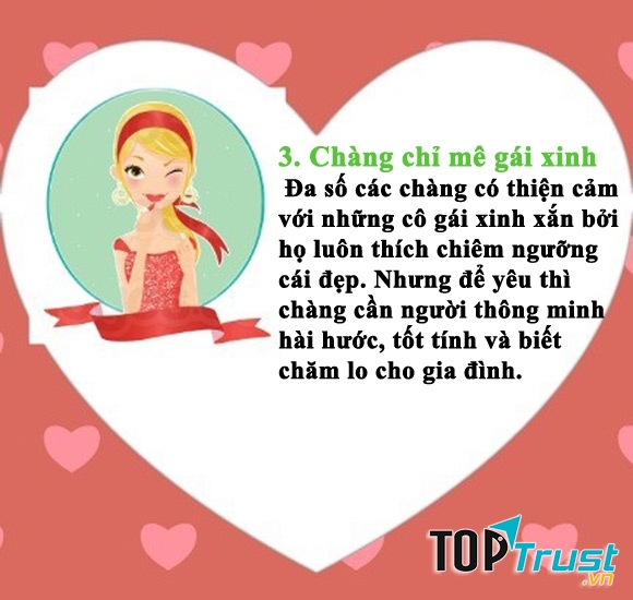 3. Chàng chỉ mê gái xinh