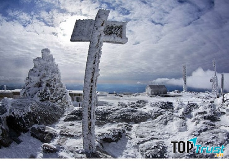 Đỉnh núi Washington sau 1 trận tuyết lớn